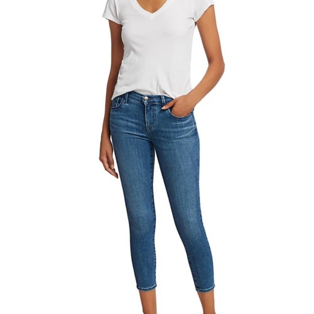 NWT J BRAND Mid Rise Crop Skinny Jeans in Heart 31